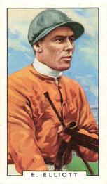 1936 Gallaher Famous Jockeys #29 Charlie Elliott Front